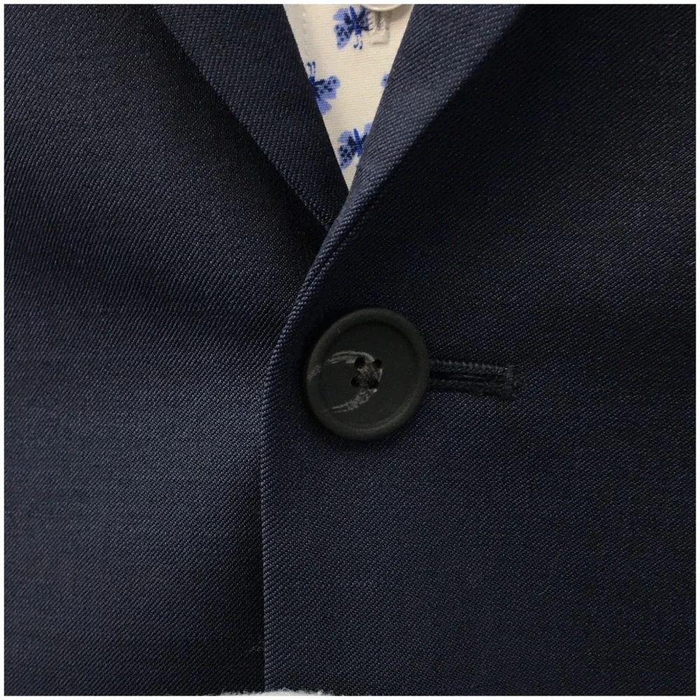 KENNETH COLE Mens Blue Blazer Sport Coat Casual Jacket Size 42S Slim Wool Suit‎